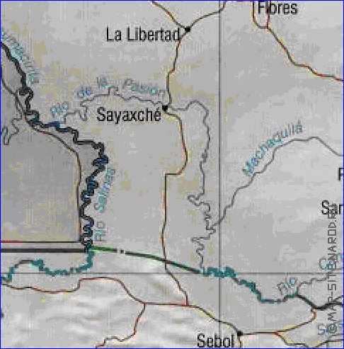 Administrativa mapa de Guatemala