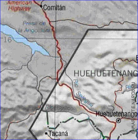 Administrativa mapa de Guatemala