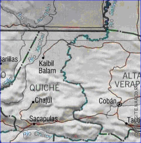 Administrativa mapa de Guatemala