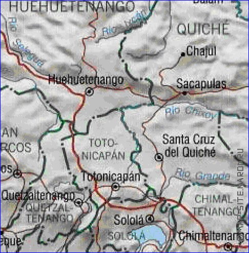 Administrativa mapa de Guatemala