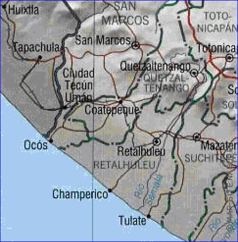 Administrativa mapa de Guatemala