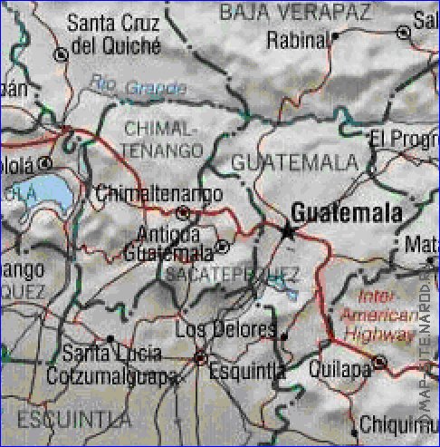 Administratives carte de Guatemala