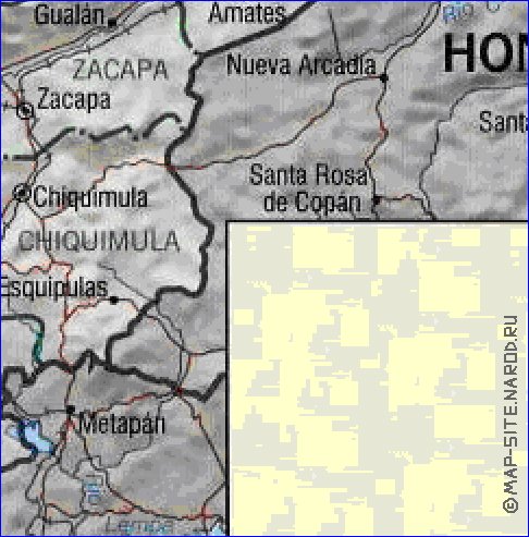 Administratives carte de Guatemala