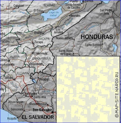 Administratives carte de Guatemala