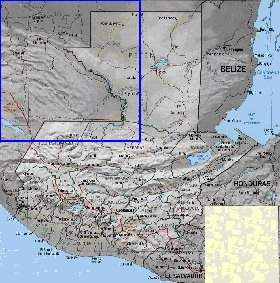 Administrativa mapa de Guatemala