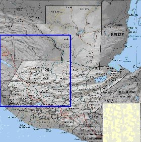 Administrativa mapa de Guatemala