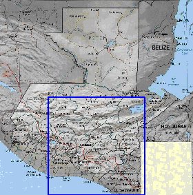 Administrativa mapa de Guatemala