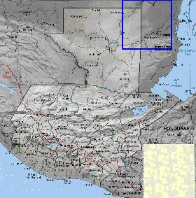 Administrativa mapa de Guatemala