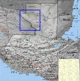 Administrativa mapa de Guatemala