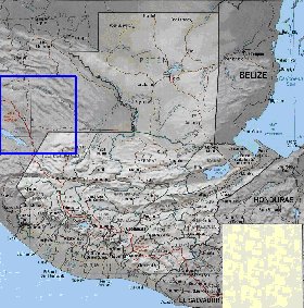 Administrativa mapa de Guatemala