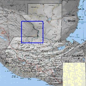 Administrativa mapa de Guatemala