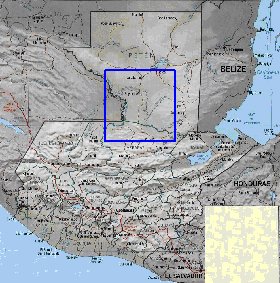 Administrativa mapa de Guatemala