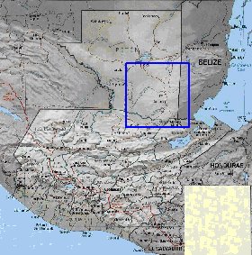 Administrativa mapa de Guatemala