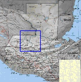 Administrativa mapa de Guatemala