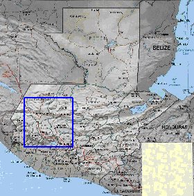 Administrativa mapa de Guatemala