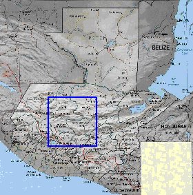 Administrativa mapa de Guatemala