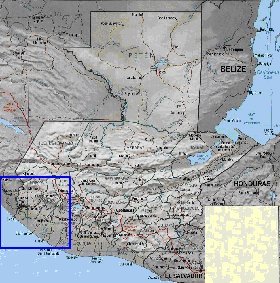 Administrativa mapa de Guatemala