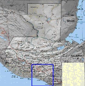 Administrativa mapa de Guatemala