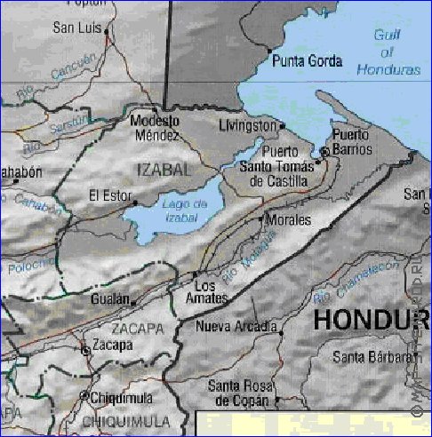 Administratives carte de Guatemala