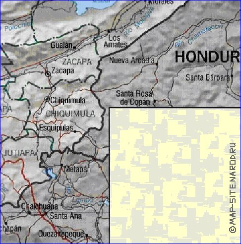 Administratives carte de Guatemala