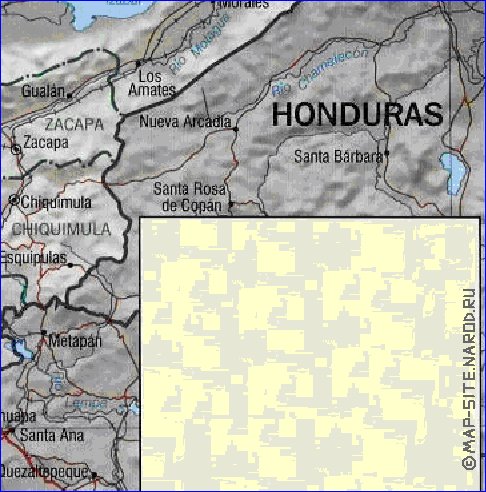 Administratives carte de Guatemala