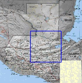 Administrativa mapa de Guatemala