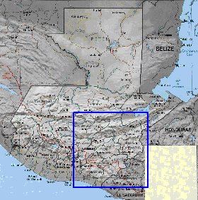 Administrativa mapa de Guatemala