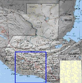 Administrativa mapa de Guatemala