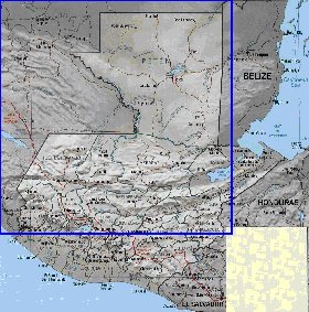 Administrativa mapa de Guatemala