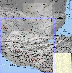 Administrativa mapa de Guatemala