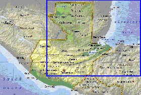 Fisica mapa de Guatemala