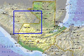 Fisica mapa de Guatemala