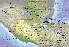 Fisica mapa de Guatemala