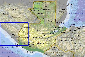 Fisica mapa de Guatemala