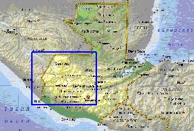 Fisica mapa de Guatemala