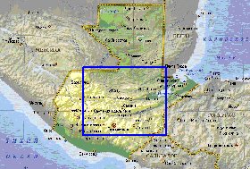 Fisica mapa de Guatemala