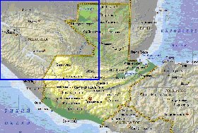 Fisica mapa de Guatemala