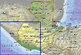 Fisica mapa de Guatemala