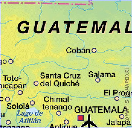 carte de Guatemala en allemand