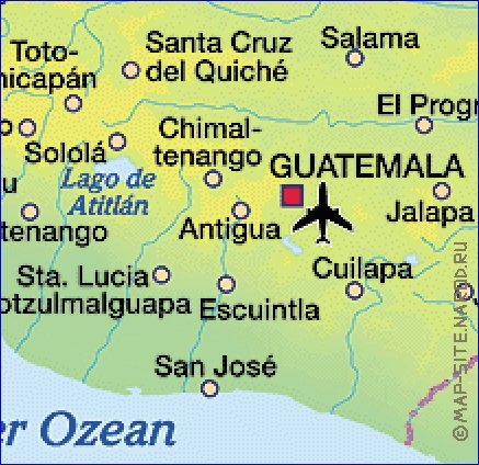 carte de Guatemala en allemand