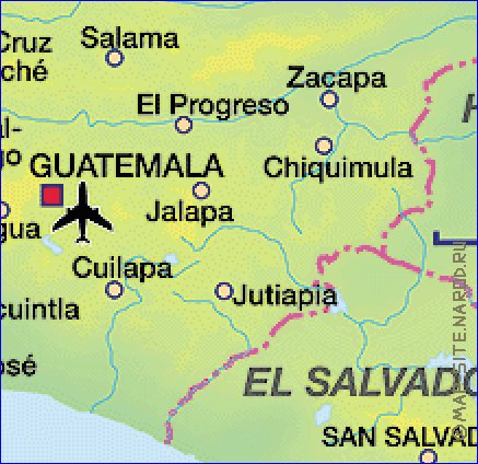 carte de Guatemala en allemand