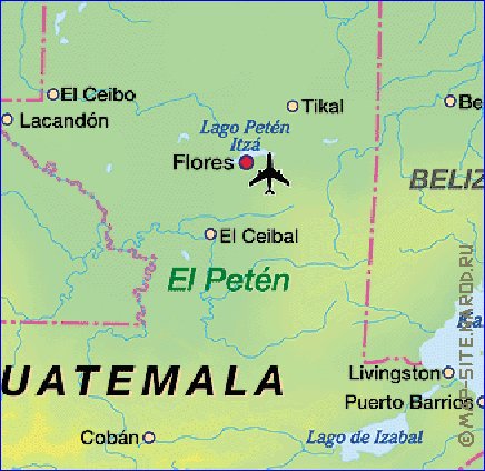 carte de Guatemala en allemand