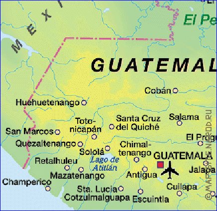 carte de Guatemala en allemand