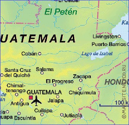 carte de Guatemala en allemand