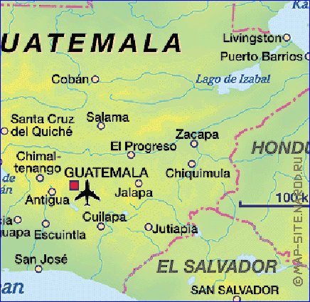 carte de Guatemala en allemand