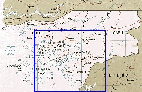 Administratives carte de Guinee-Bissau